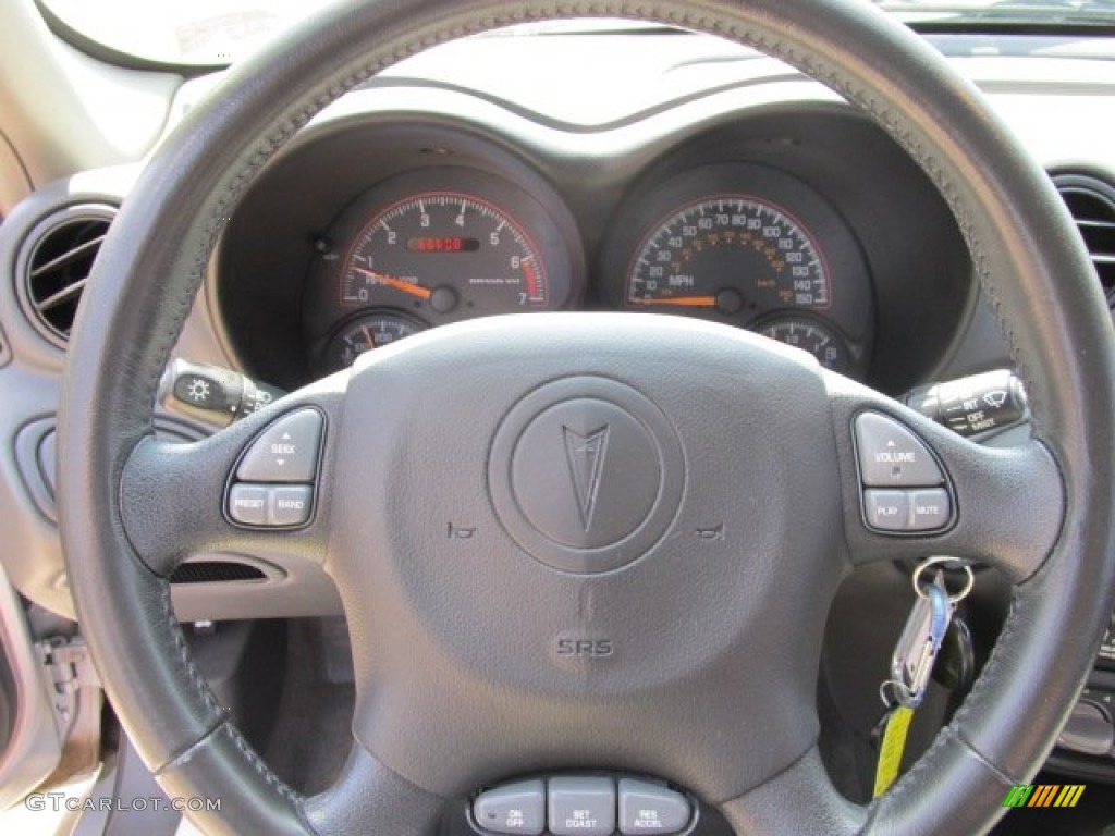 2005 Pontiac Grand Am GT Coupe Dark Pewter Steering Wheel Photo #71495926