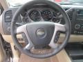 Light Cashmere/Dark Cashmere 2013 Chevrolet Silverado 2500HD LT Extended Cab 4x4 Steering Wheel