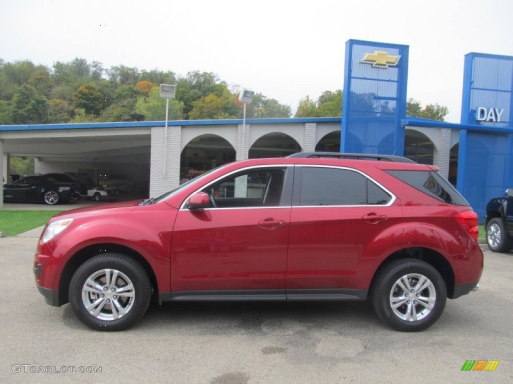 2013 Equinox LT AWD - Crystal Red Tintcoat / Jet Black photo #2