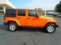 Crush Orange - Wrangler Unlimited Sahara 4x4 Photo No. 4