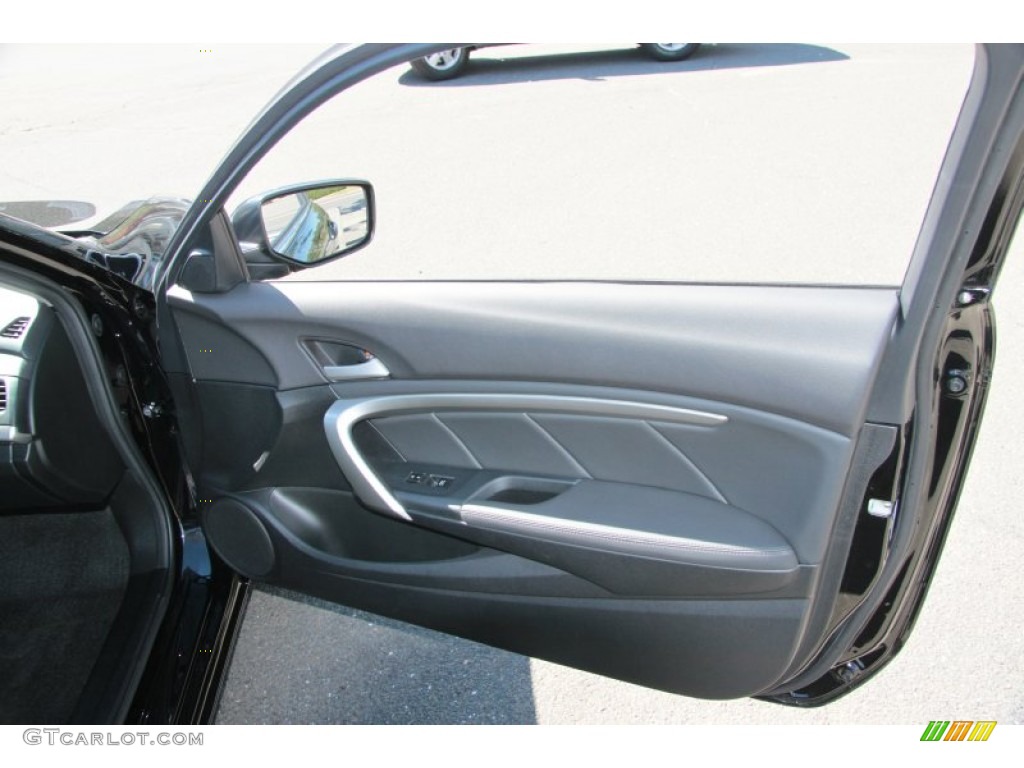 2012 Honda Accord EX Coupe Black Door Panel Photo #71498527
