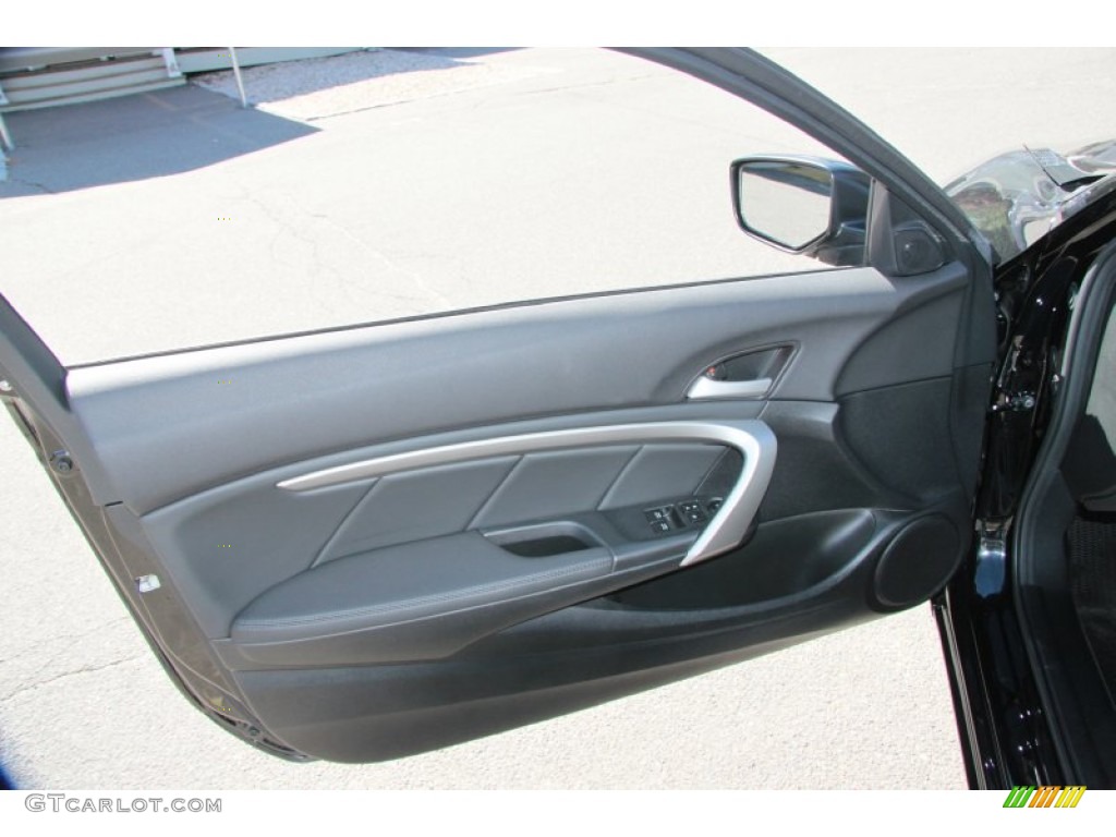 2012 Honda Accord EX Coupe Black Door Panel Photo #71498533