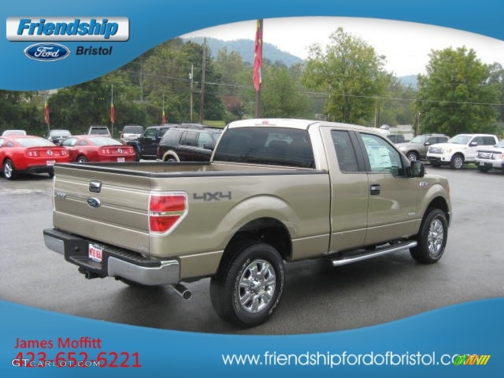 2012 F150 XLT SuperCab 4x4 - Pale Adobe Metallic / Pale Adobe photo #6