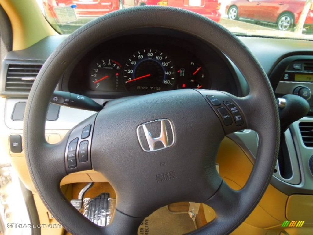 2009 Honda Odyssey EX Ivory Steering Wheel Photo #71500861