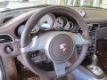 2009 Porsche 911 Cocoa Natural Leather Interior Steering Wheel Photo
