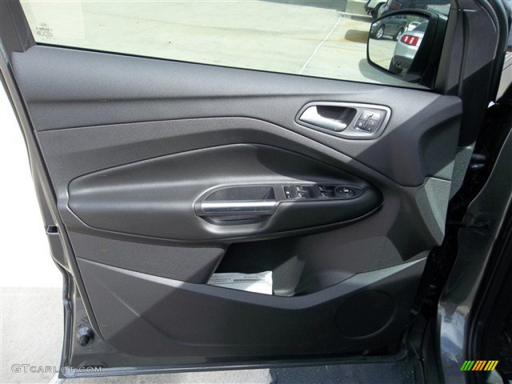 2013 Ford Escape Titanium 2.0L EcoBoost Charcoal Black Door Panel Photo #71502508