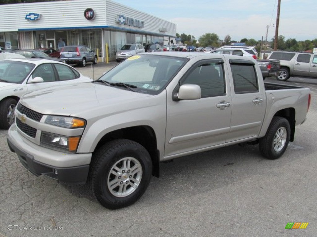 2009 Colorado LT Crew Cab 4x4 - Silver Birch Metallic / Ebony photo #1