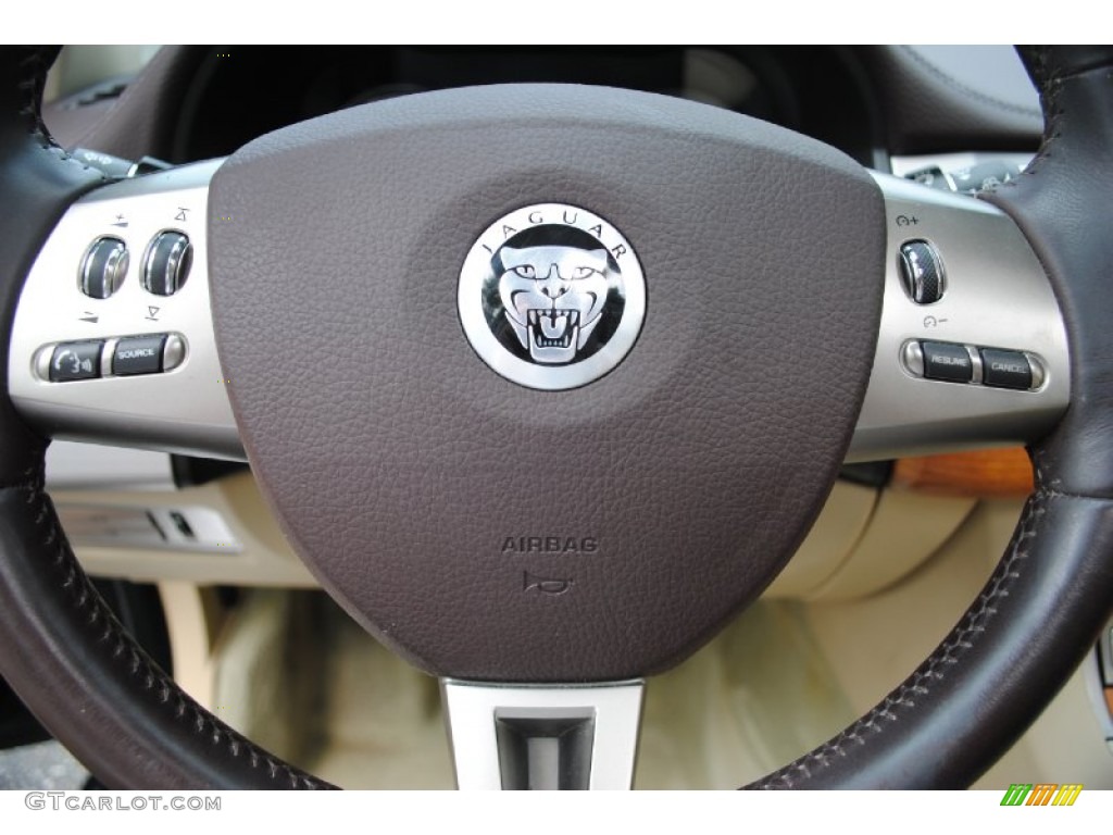 2010 Jaguar XF Sport Sedan Barley Steering Wheel Photo #71504981