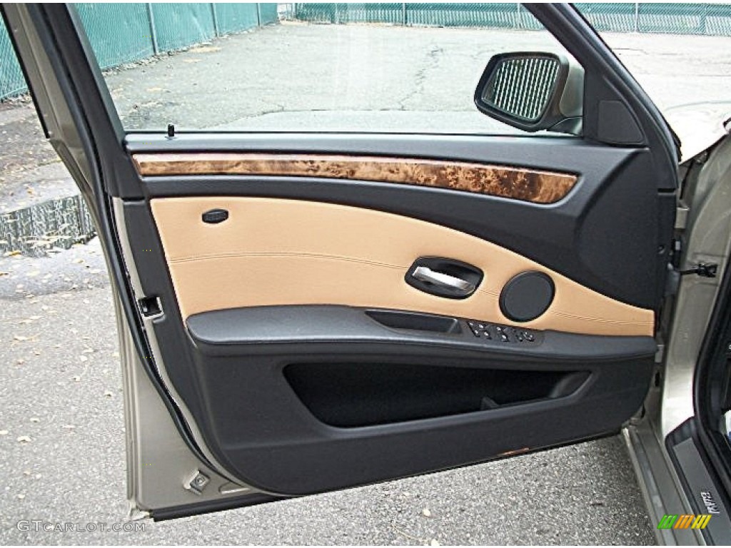 2010 BMW 5 Series 535i xDrive Sedan Natural Brown Door Panel Photo #71507126