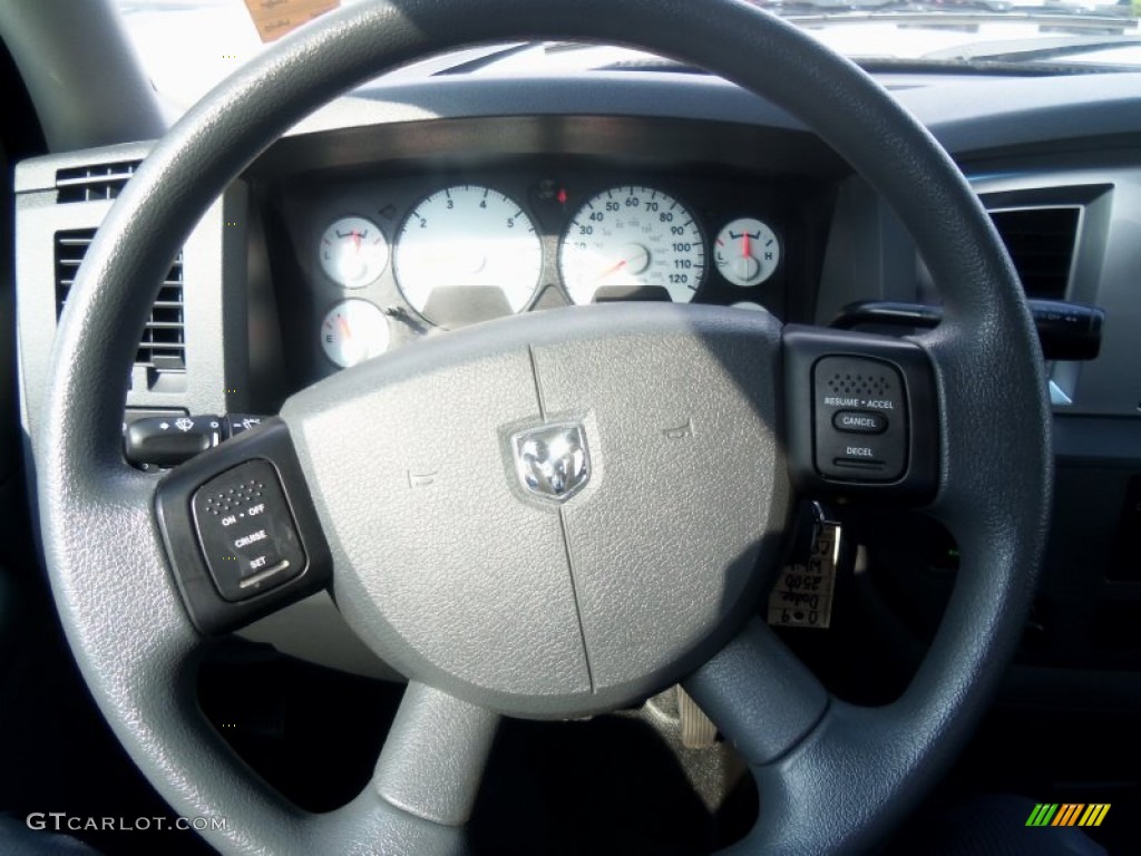 2009 Dodge Ram 2500 Power Wagon Quad Cab 4x4 Medium Slate Gray Steering Wheel Photo #71509436