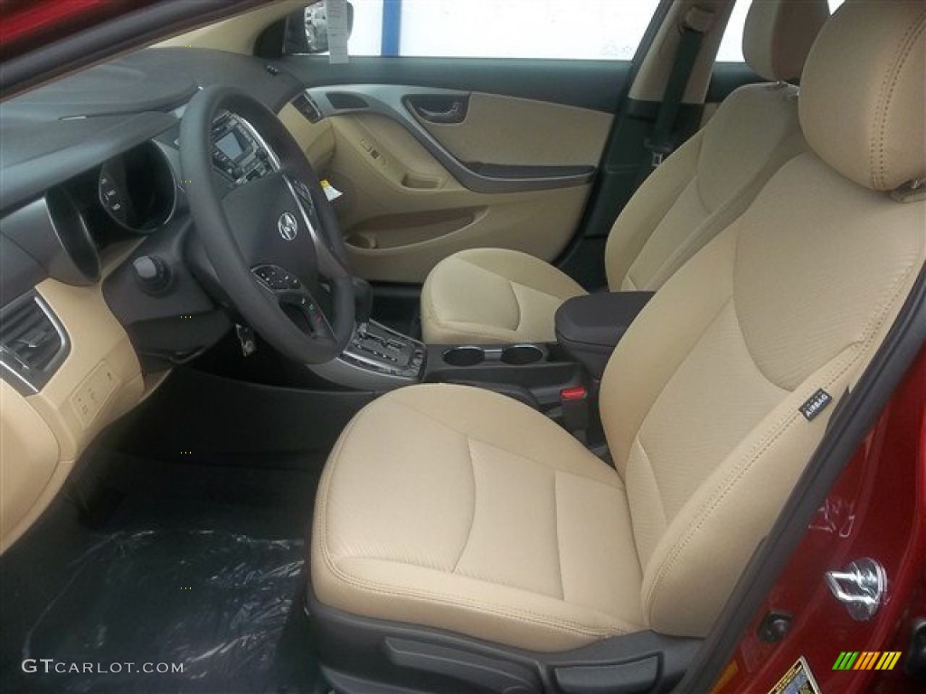 2013 Elantra GLS - Red Allure / Beige photo #8
