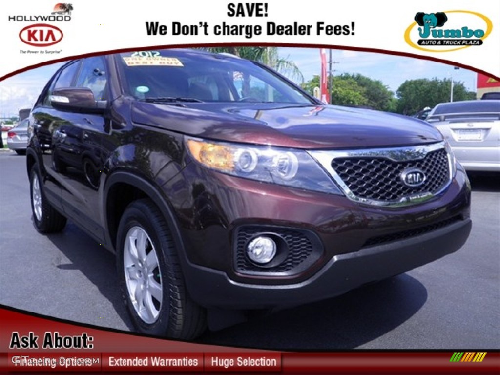 2012 Sorento LX - Dark Cherry / Beige photo #1