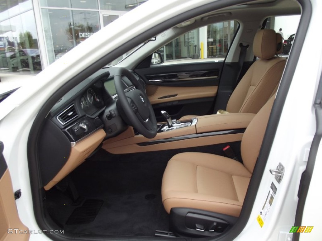 Saddle/Black Interior 2013 BMW 7 Series 740Li Sedan Photo #71514461