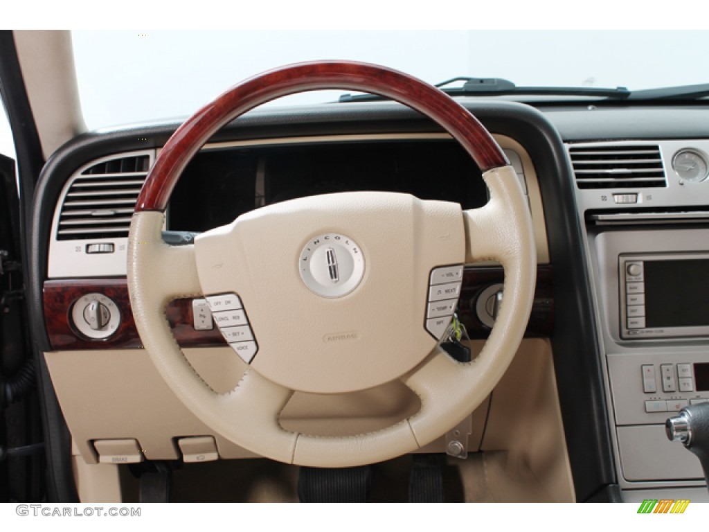 2005 Lincoln Navigator Ultimate 4x4 Camel Steering Wheel Photo #71514818