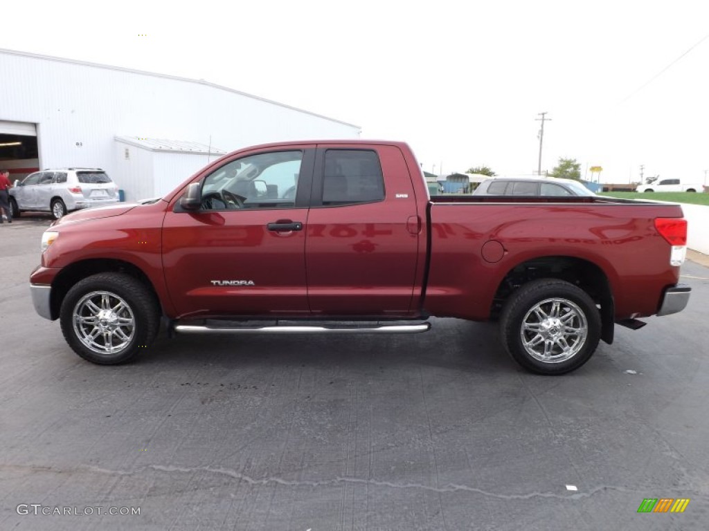 2010 Tundra Double Cab 4x4 - Salsa Red Pearl / Sand Beige photo #4