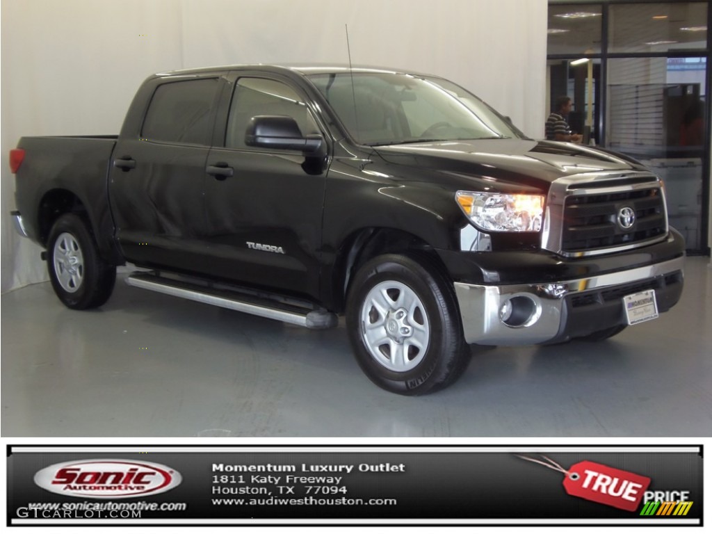 2010 Tundra CrewMax - Black / Sand Beige photo #1