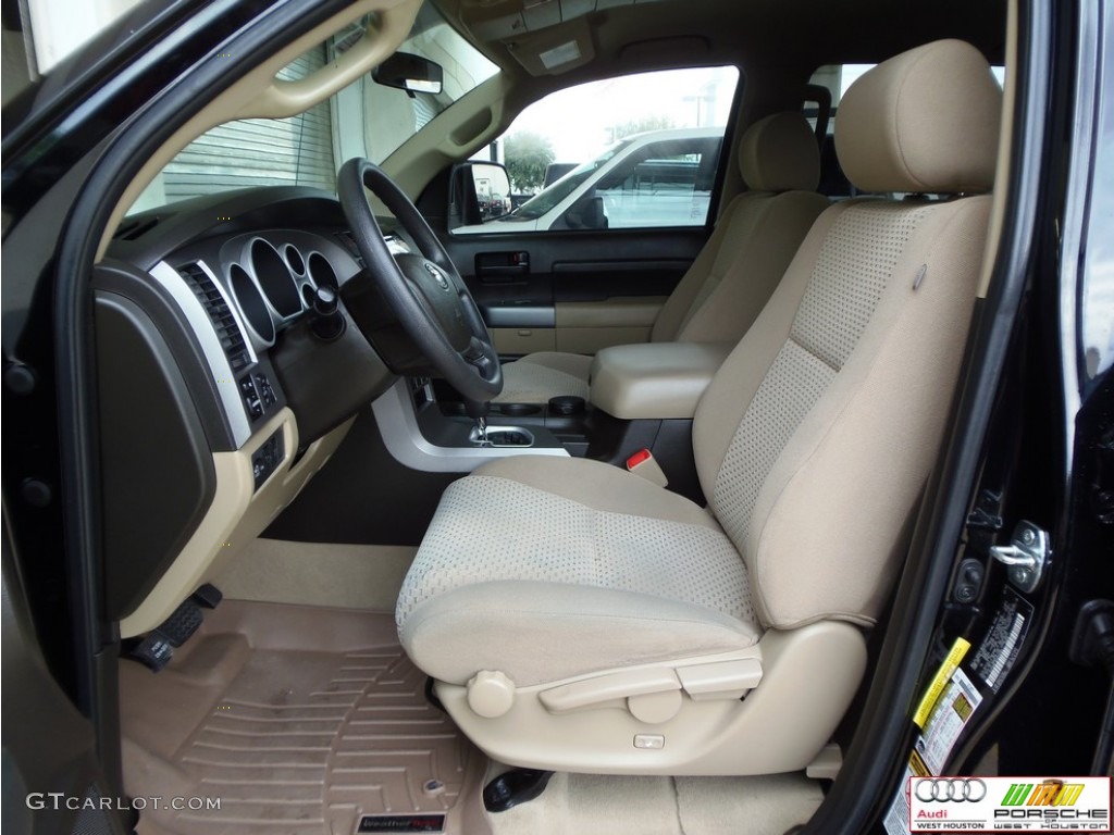 2010 Tundra CrewMax - Black / Sand Beige photo #7