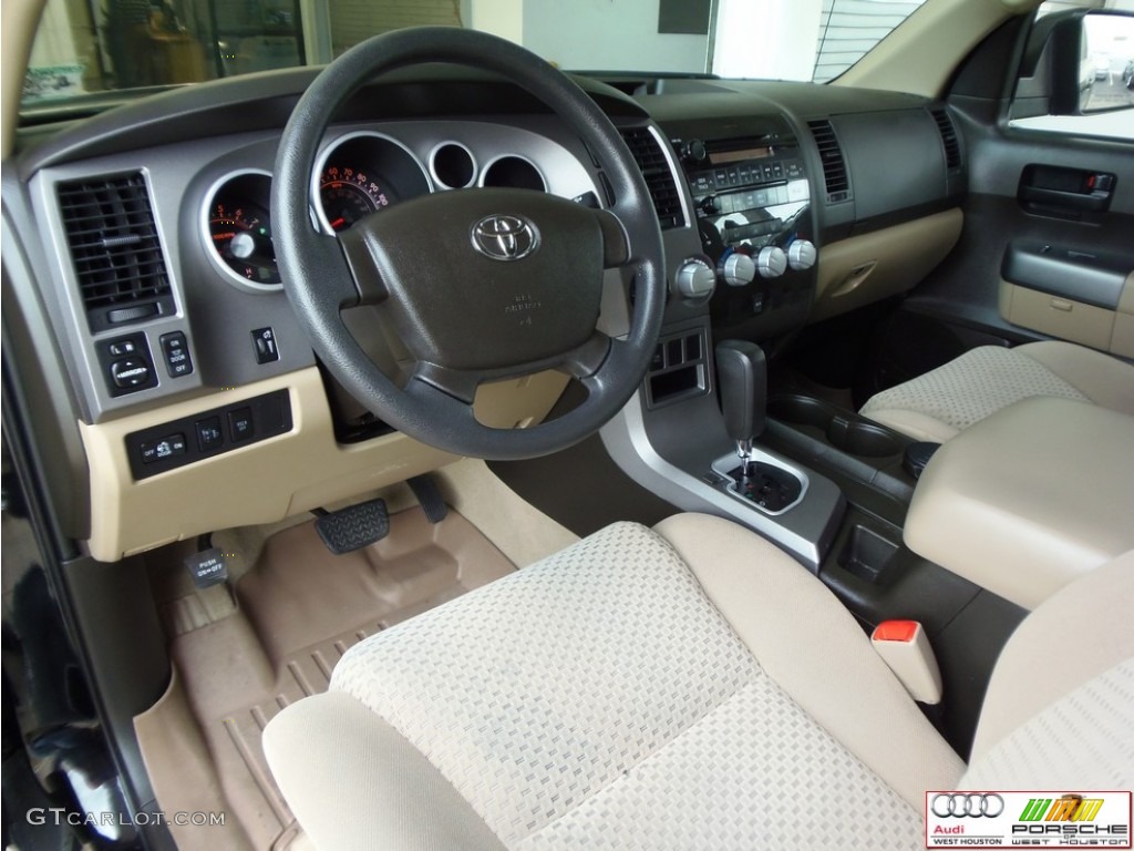 2010 Tundra CrewMax - Black / Sand Beige photo #8