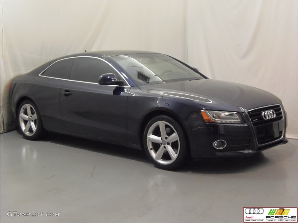 2009 A5 3.2 quattro Coupe - Deep Sea Blue Pearl / Cinnamon Brown photo #2
