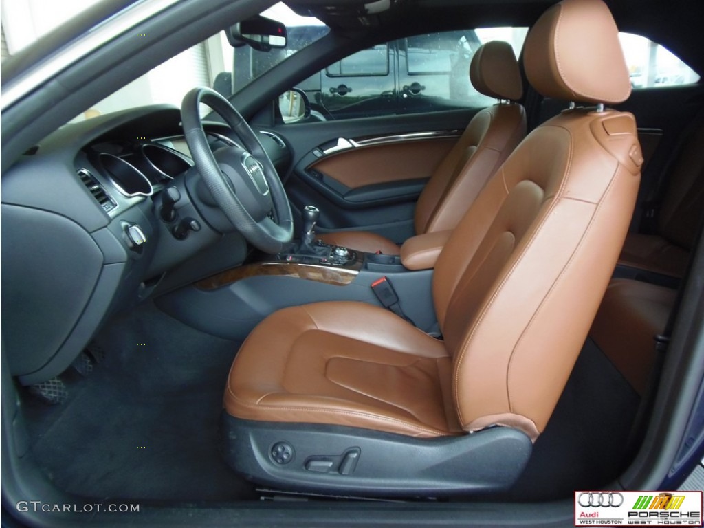 2009 A5 3.2 quattro Coupe - Deep Sea Blue Pearl / Cinnamon Brown photo #6