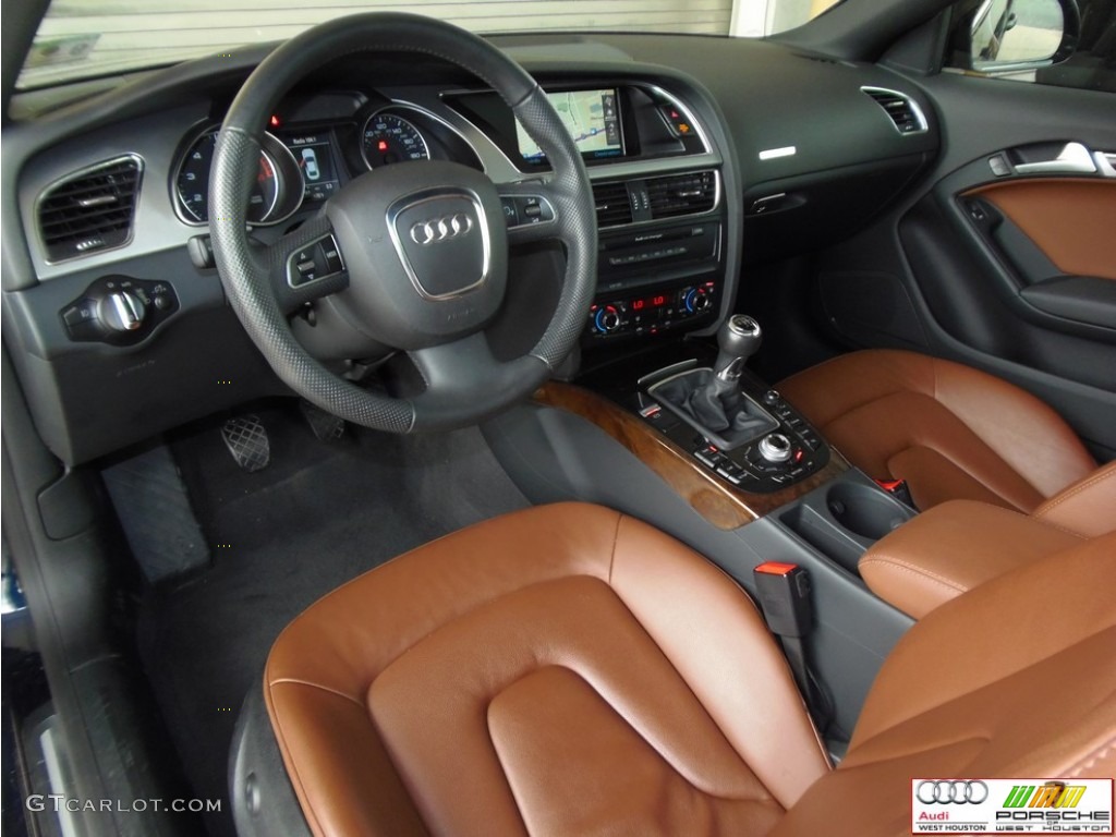 2009 A5 3.2 quattro Coupe - Deep Sea Blue Pearl / Cinnamon Brown photo #7