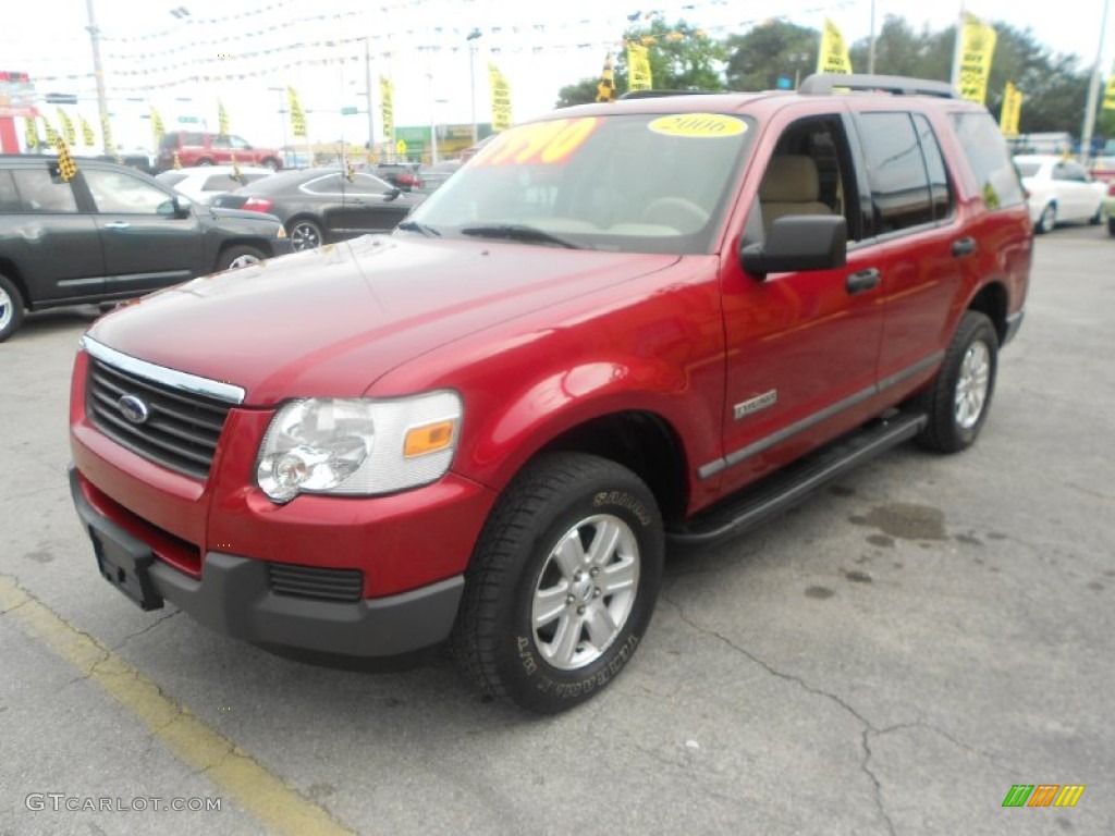 2006 Explorer XLS - Redfire Metallic / Camel photo #3