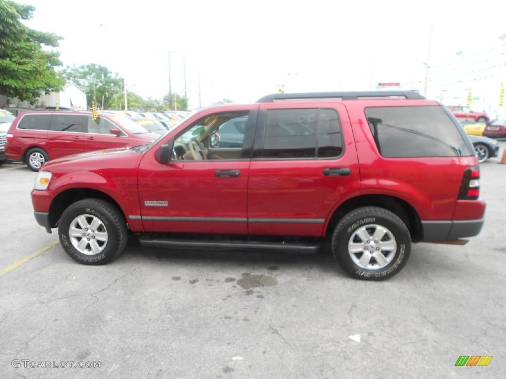 2006 Explorer XLS - Redfire Metallic / Camel photo #4