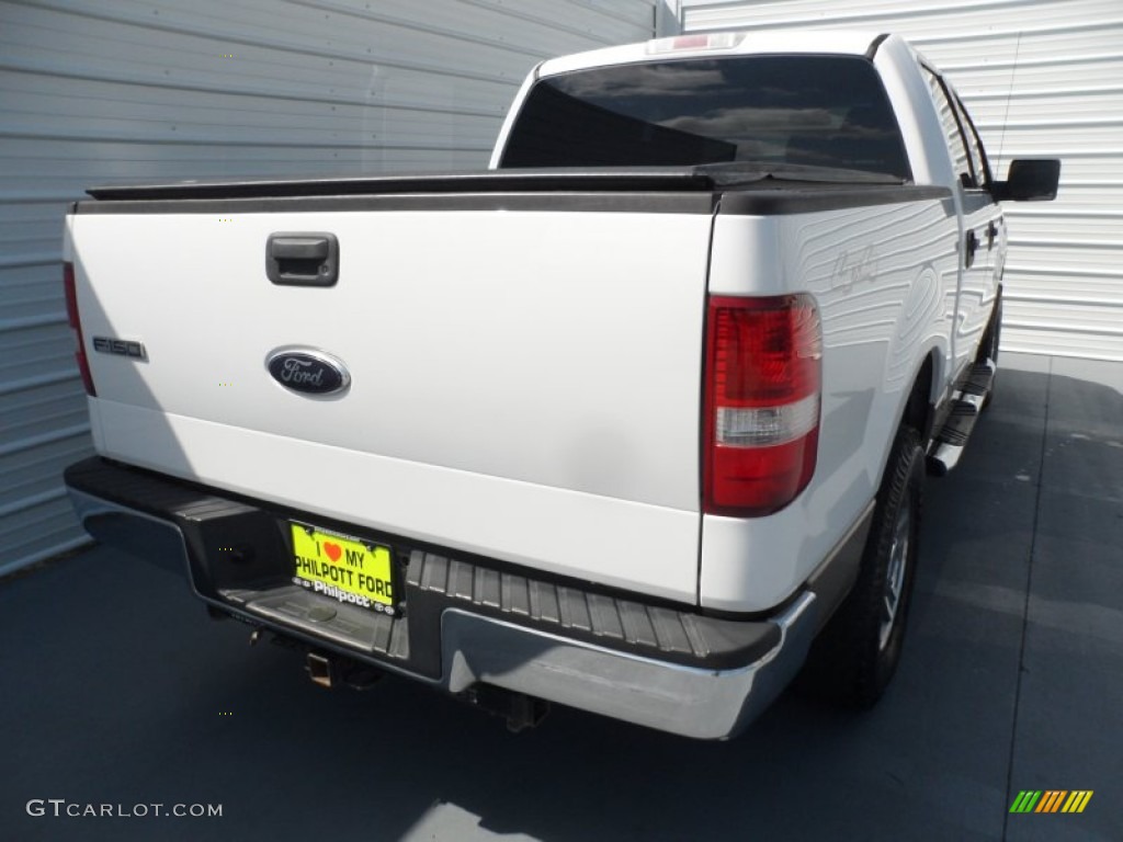 2006 F150 XLT SuperCrew 4x4 - Oxford White / Tan photo #3