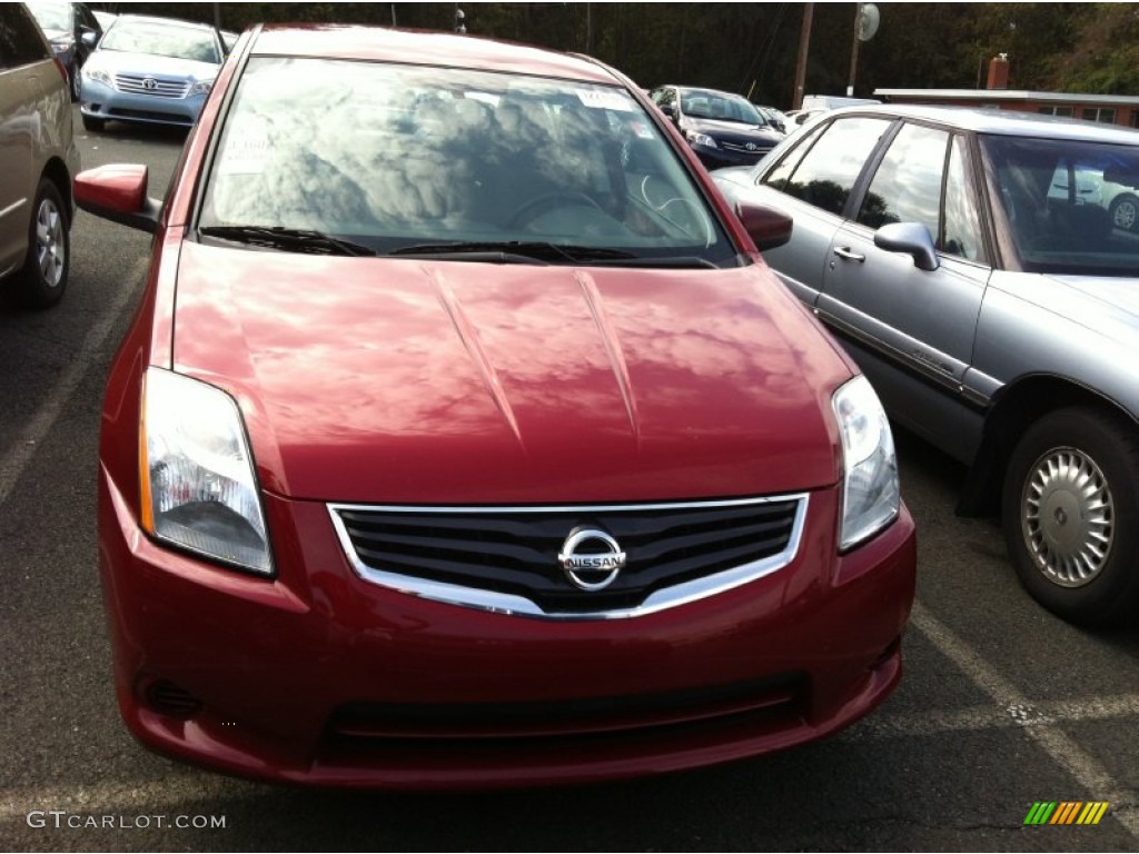 2011 Sentra 2.0 S - Red Brick / Charcoal photo #2
