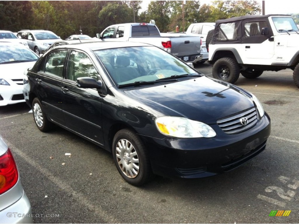 2003 Corolla LE - Black Sand Pearl / Light Gray photo #1