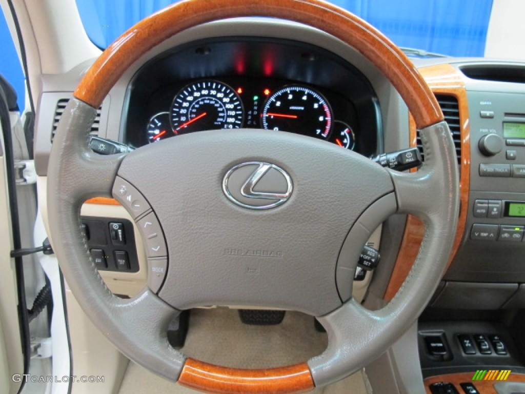 2004 Lexus GX 470 Ivory Steering Wheel Photo #71520728