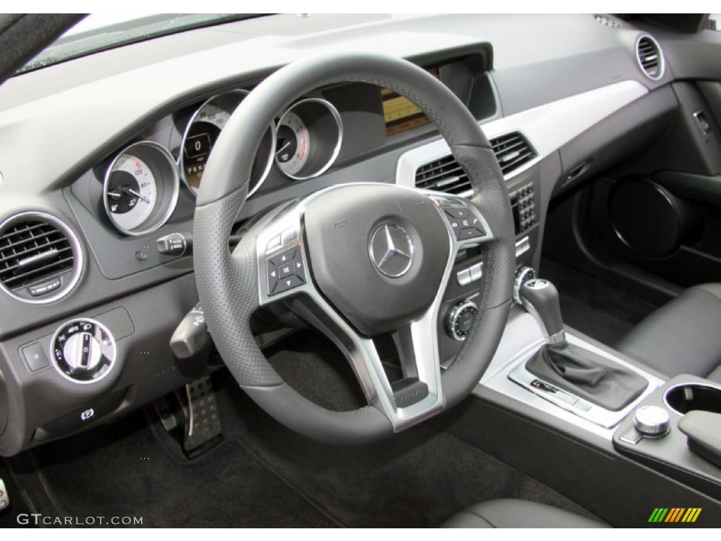 2012 Mercedes-Benz C 300 Sport 4Matic Black Steering Wheel Photo #71524133