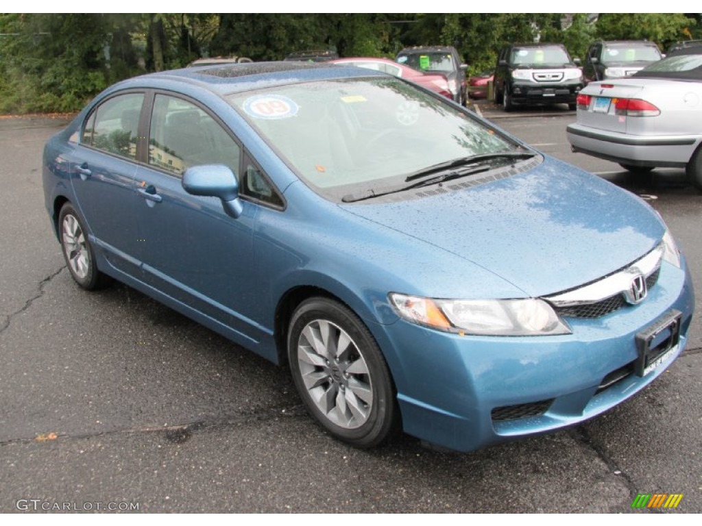 Atomic Blue Metallic 2009 Honda Civic EX Sedan Exterior Photo #71524694