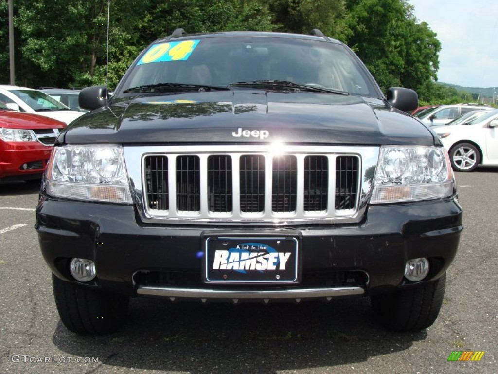2004 Grand Cherokee Limited 4x4 - Brillant Black Crystal Pearl / Sandstone photo #2