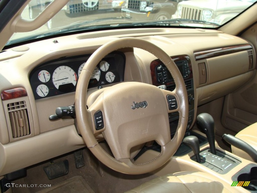 2004 Grand Cherokee Limited 4x4 - Brillant Black Crystal Pearl / Sandstone photo #12