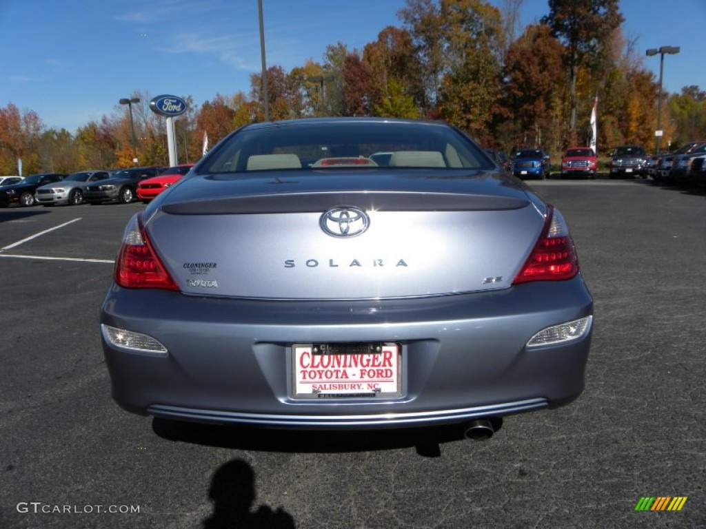 2007 Solara SE Coupe - Cosmic Blue Metallic / Ivory photo #4