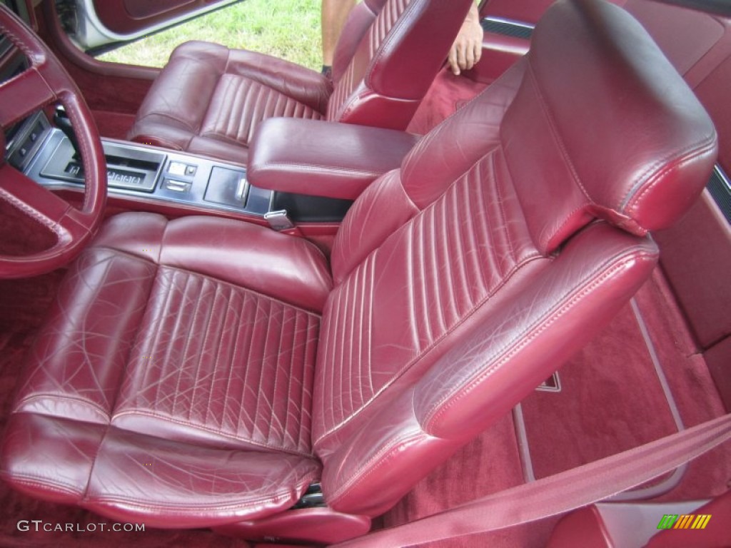 Red Interior 1989 Buick Reatta Coupe Photo #71528767
