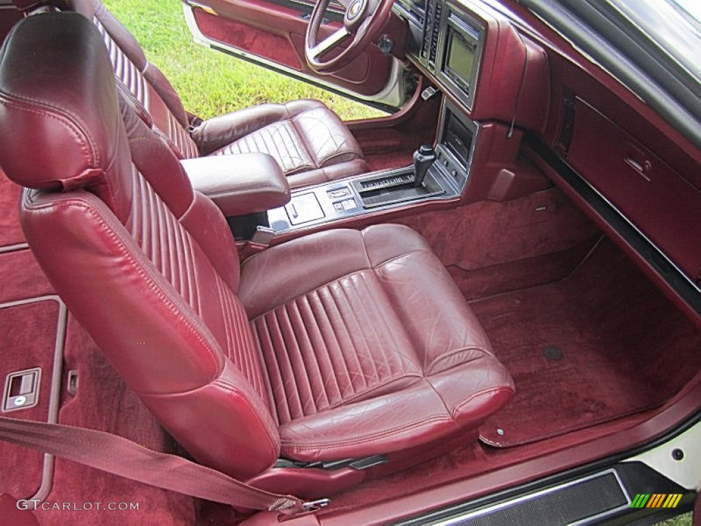 Red Interior 1989 Buick Reatta Coupe Photo #71528827