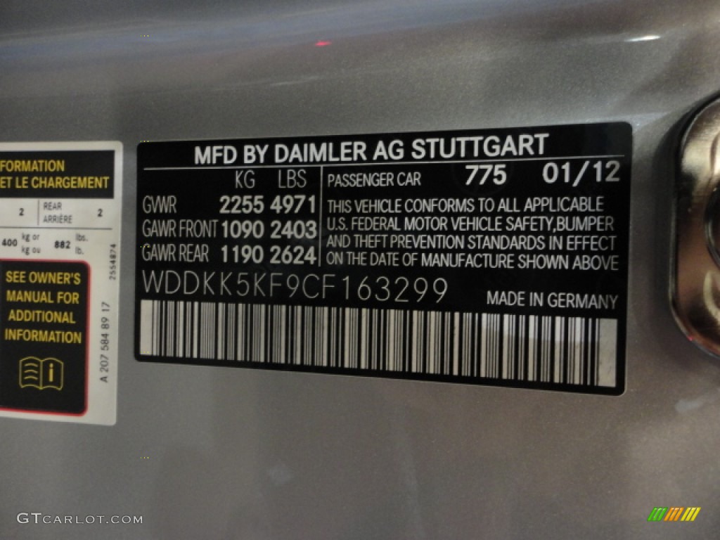 2012 E Color Code 775 for Iridium Silver Metallic Photo #71529436