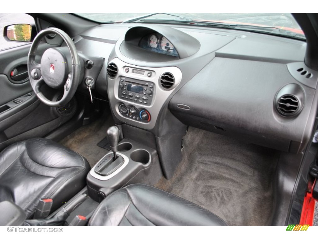 Black Interior 2004 Saturn ION 3 Quad Coupe Photo #71533915