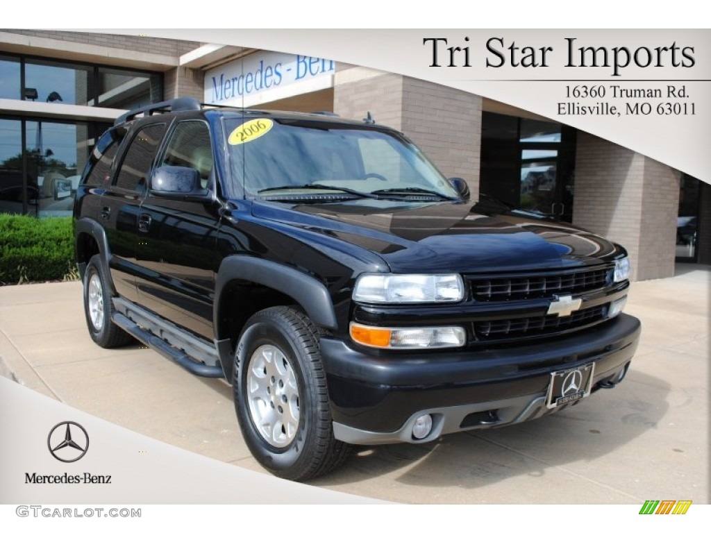 2006 Tahoe Z71 4x4 - Black / Tan/Neutral photo #1