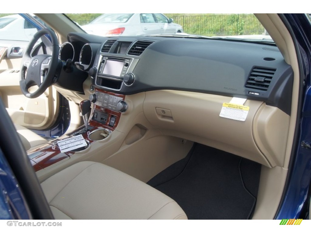 2013 Toyota Highlander Limited Sand Beige Dashboard Photo #71536756