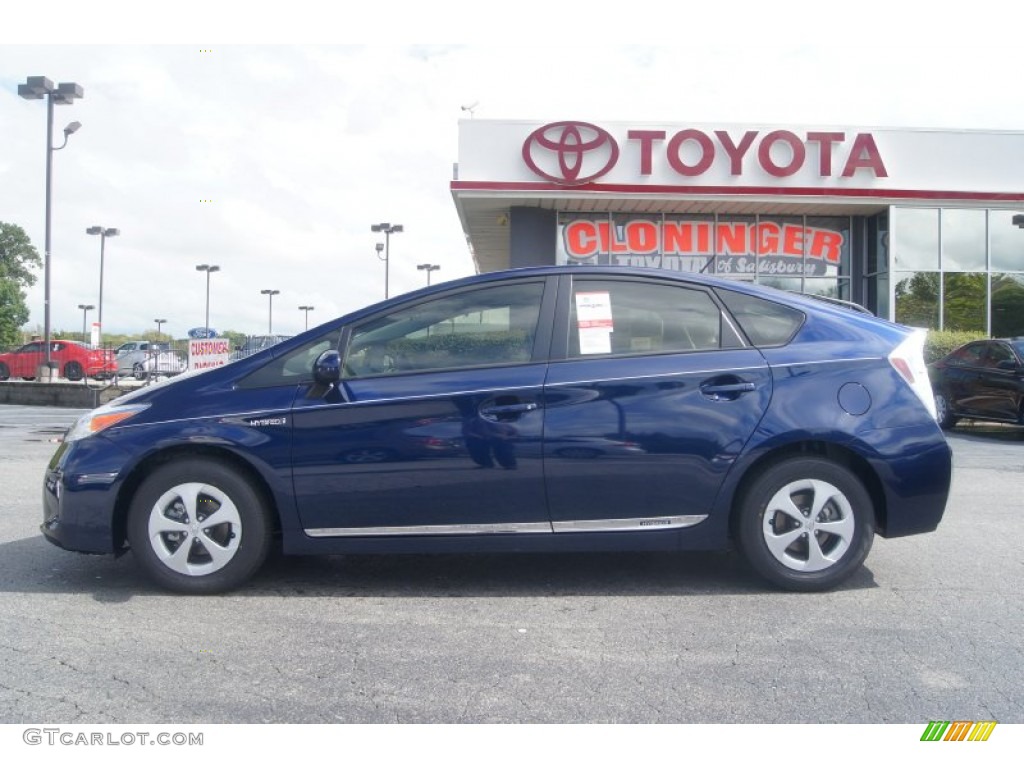 2012 Prius 3rd Gen Two Hybrid - Nautical Blue Metallic / Bisque photo #2