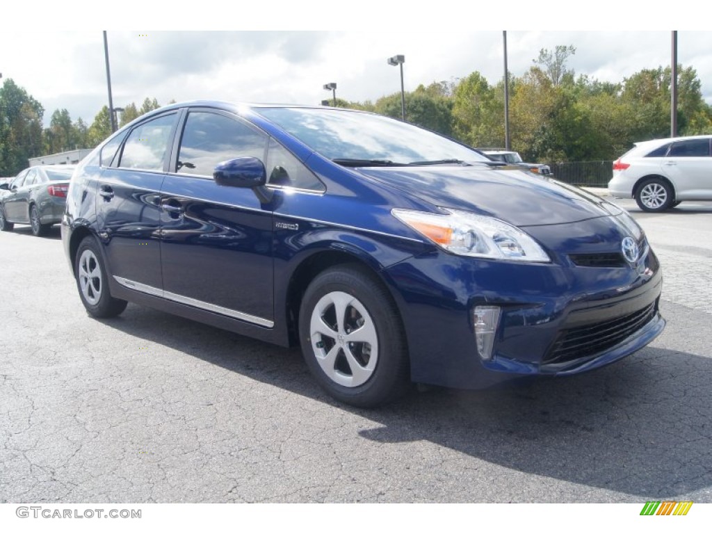 2012 Prius 3rd Gen Two Hybrid - Nautical Blue Metallic / Bisque photo #7
