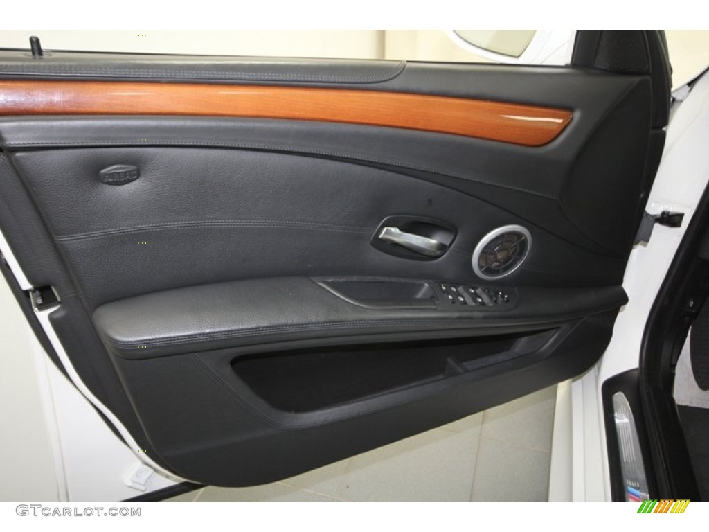 2008 BMW M5 Sedan Black Door Panel Photo #71538844