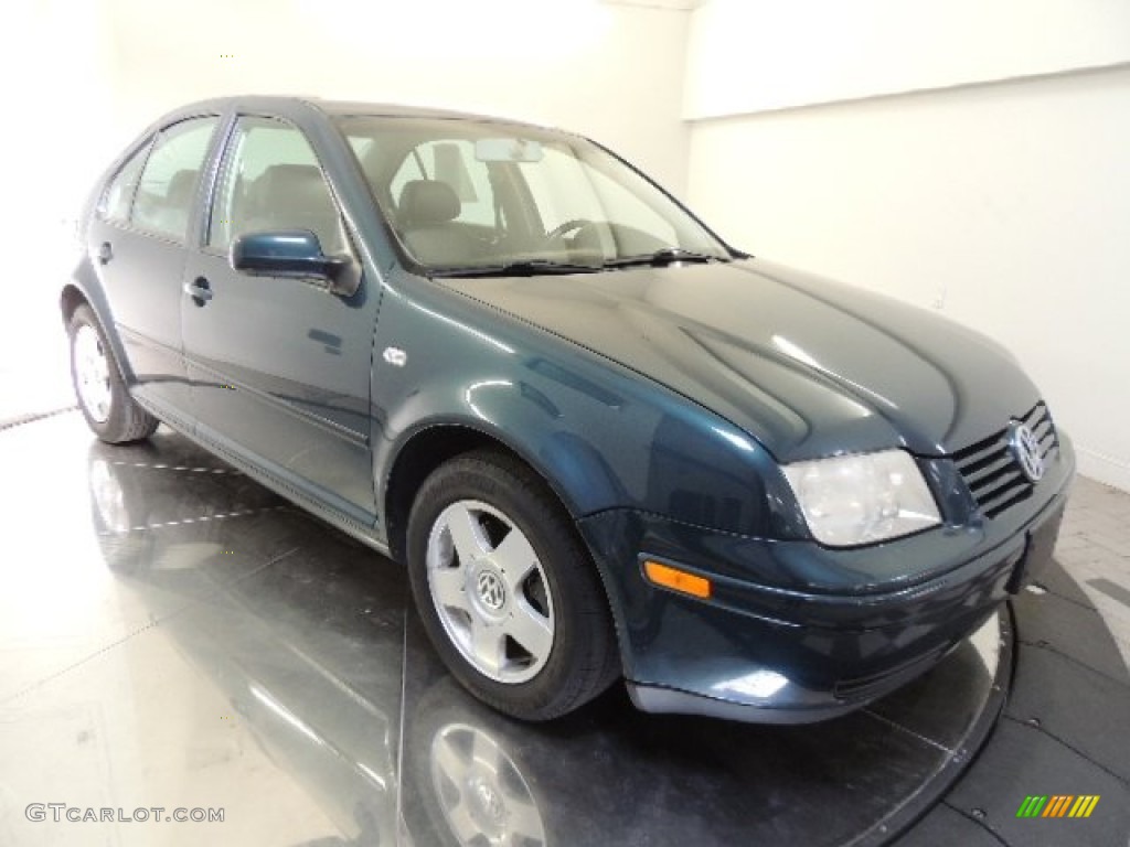 2002 Jetta GLS 1.8T Sedan - Baltic Green / Black photo #3