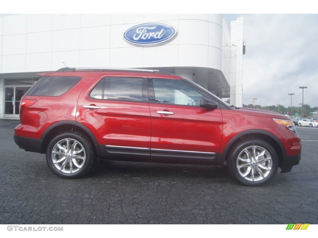 2013 Explorer XLT 4WD - Ruby Red Metallic / Medium Light Stone photo #2