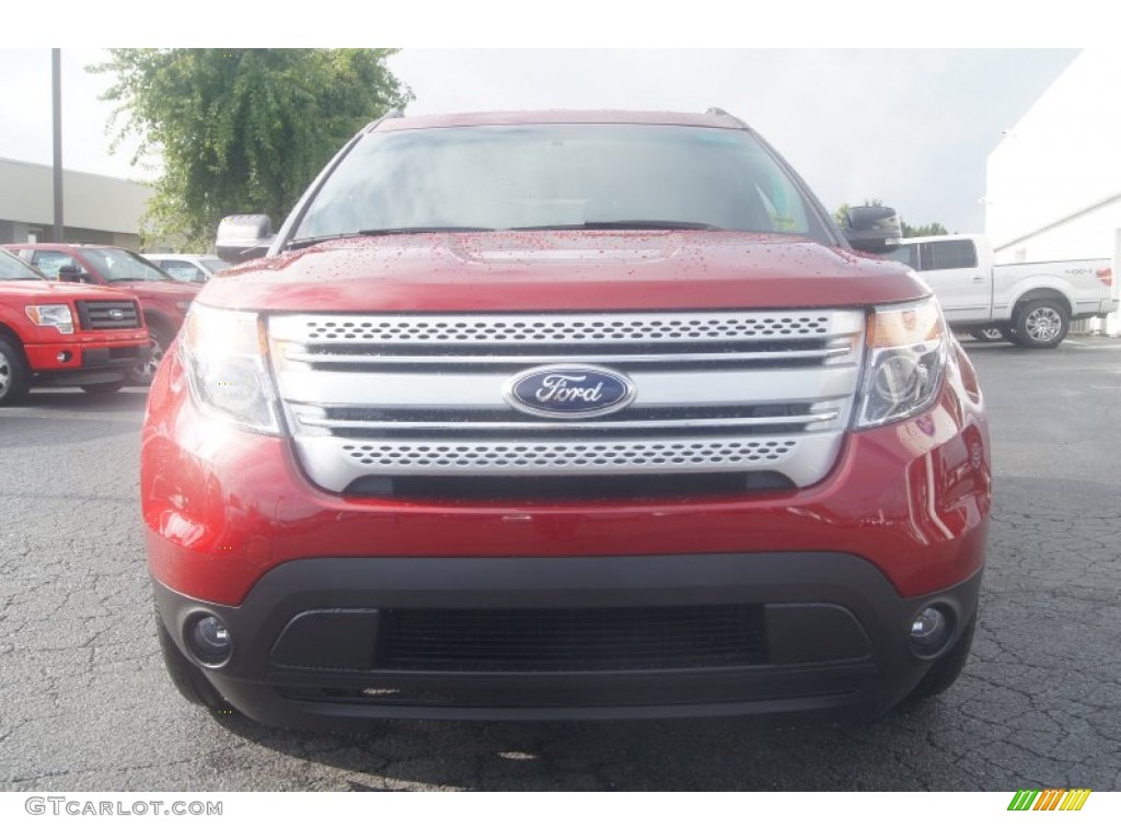 2013 Explorer XLT 4WD - Ruby Red Metallic / Medium Light Stone photo #7