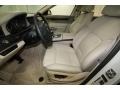 2011 BMW 7 Series Oyster Nappa Leather Interior Front Seat Photo
