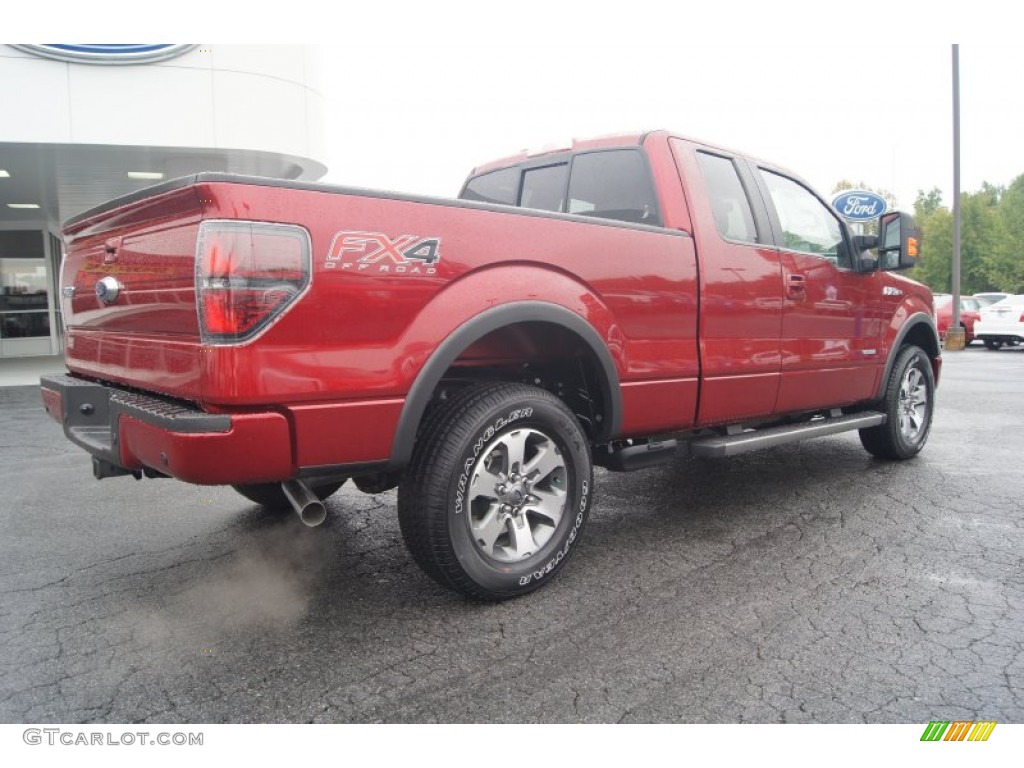 Ruby Red Metallic 2013 Ford F150 FX4 SuperCab 4x4 Exterior Photo #71539963
